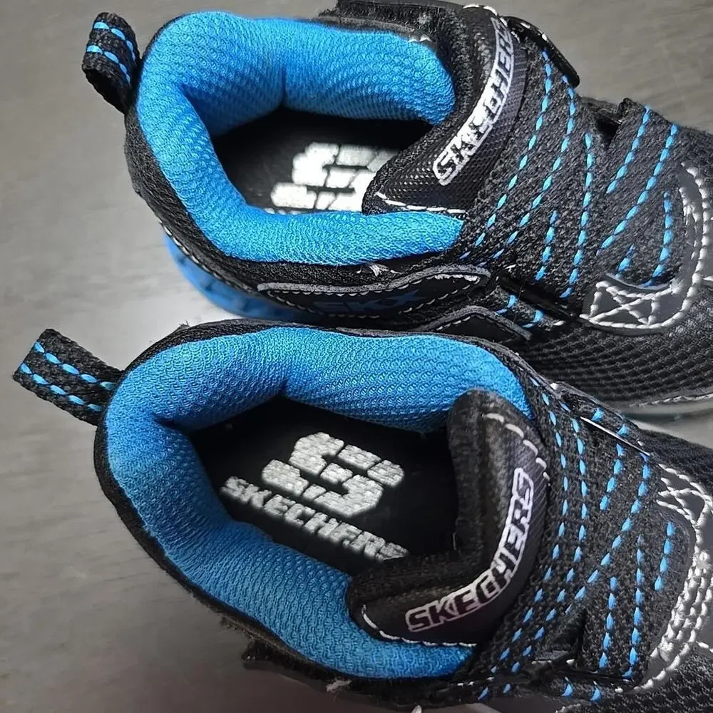 SKETCHERS SUPER Z l Boys sneakers Blue Black Size 6 Very Good Pre-owned - Picture 7 of 9